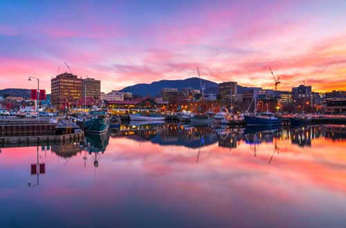 hobart-waterfront-at-sunset-tasmania-australia