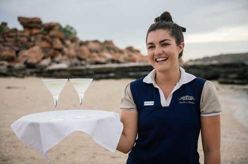 Kimberley-Ultmate-Cruise-drinks-on-beach-western-austrlia-true-north